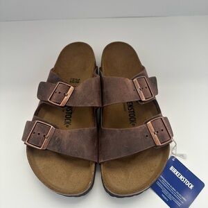 New listing! Birkenstock Unisex Oiled Leather Arizona Habana Brown